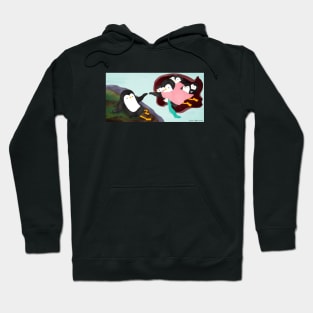 The Creation of Adam Penguin Hoodie